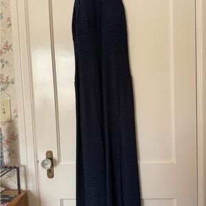 Honey and Rosie Navy Blue Glitter Prom Dress